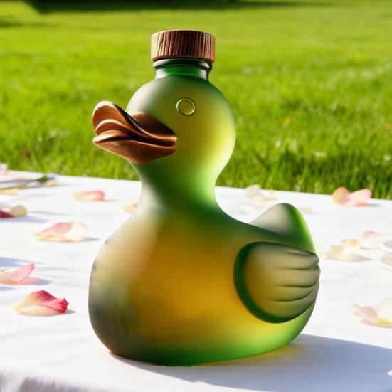 Стеклянная бутылка для виски в форме утки, графин-животное, забавная бутылка для вина в форме утки, вместимость 100 мл, художественный графин, украшение для бара, дома, офиса