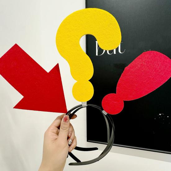 1/2/3/4/5 шт. Женская повязка на голову для девочек со стрелками и восклицательным знаком, эластичный обруч для волос, аксессуар для волос на свадьбу, вечеринку, повседневная одежда