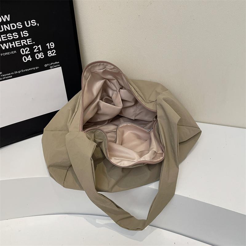 Холщовая сумка женская сумка-пельмень однотонная сумка через плечо большая вместимость сумка через плечо