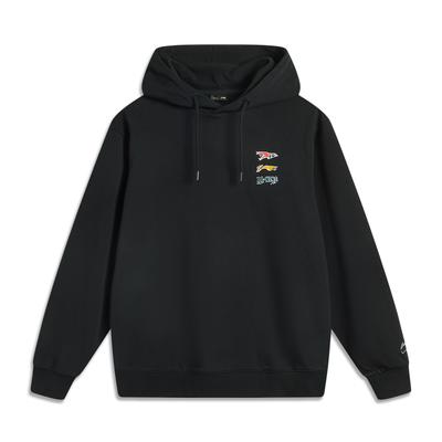 Li Ning Sports Lifestyle Series High Street American Retro Fashion Универсальный трикотажный свитер с капюшоном и длинными рукавами AWDV811-1