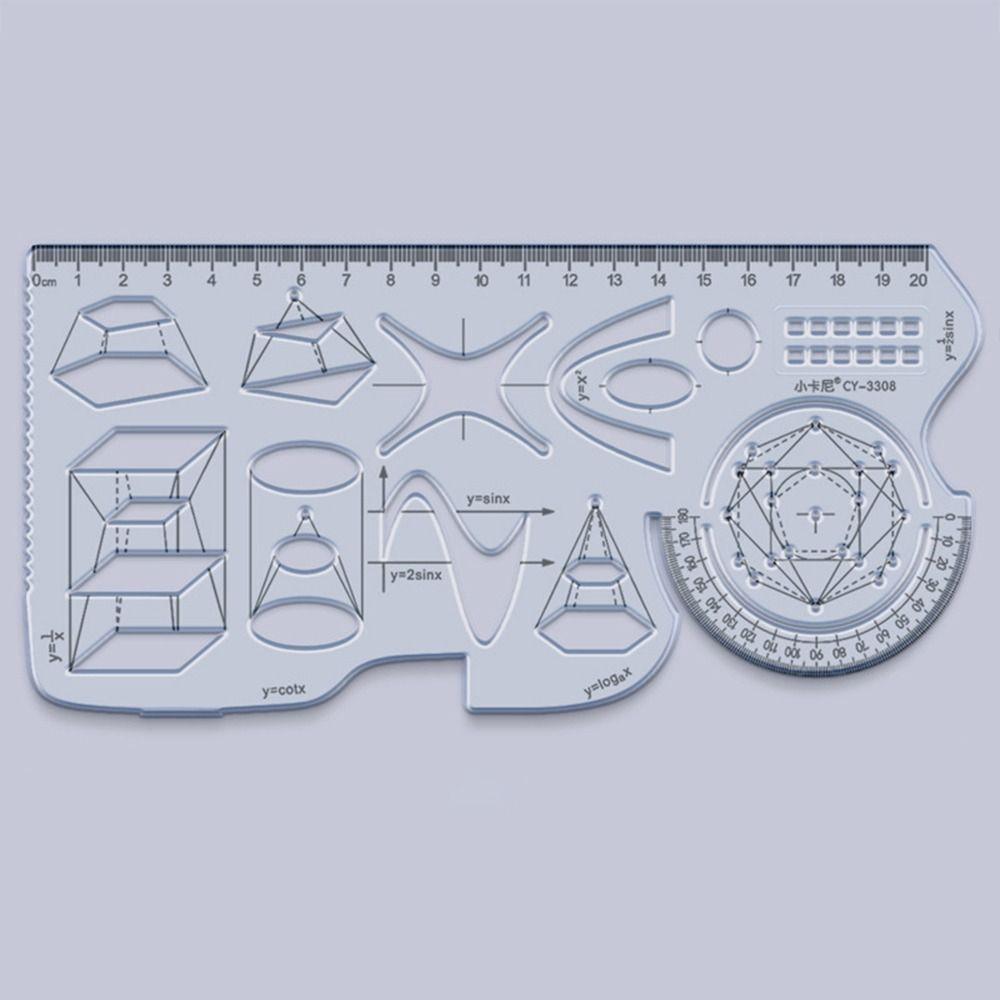 Stationery School Office Supplies Ruler Learning Measuring Tool Geometric Drawing Protractor
