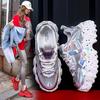 Sneakers Women Spring Fashion Sequined Cloth Bling Breathable Round Toe Leisure Chunky Women Shoes Tenis Feminino