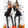 Women's Carnival Halloween Costume | Elastic Spandex, Shiny Wet Long Gloves, Thigh High Stockings