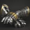 Medieval Warrior Steel Gothic Knight Style Warrior Functional Gloves  Gauntlets Brass Accent , Halloween Gloves , Birthday Gift