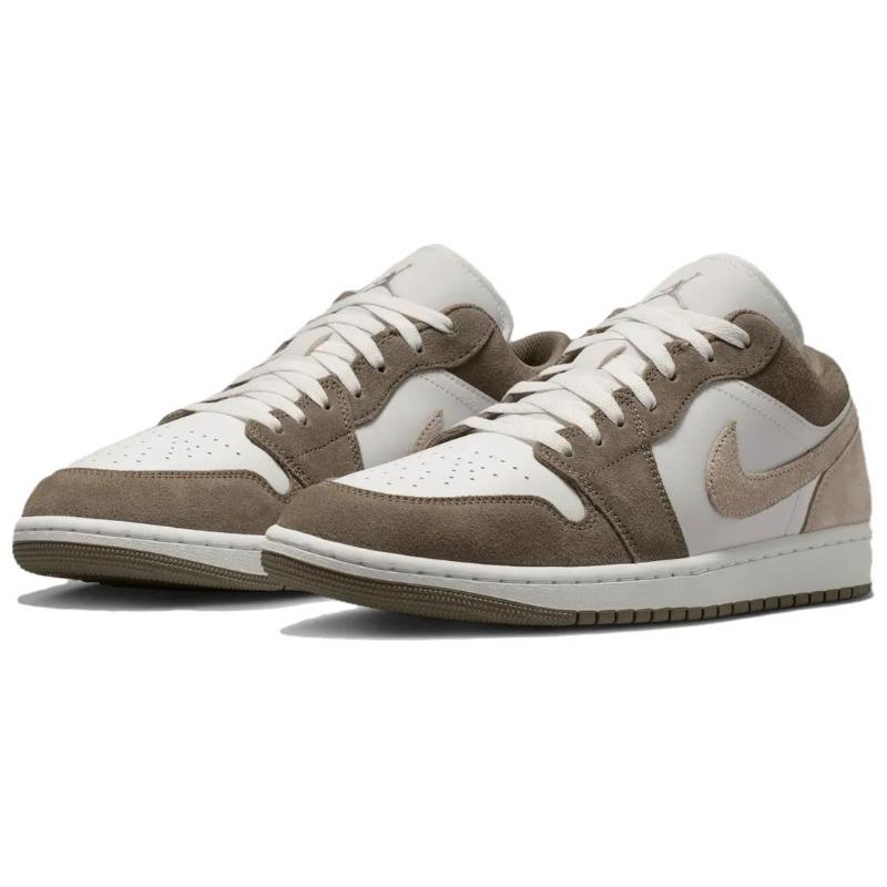 Jordan Мужские низкие ретро-баскетбольные кроссовки Air Jordan 1 оливково-серые 553558-046