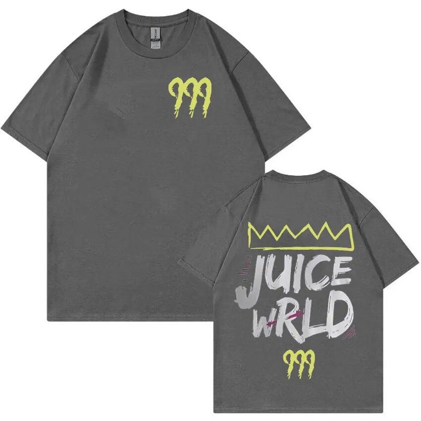 Футболки с рисунком Rapper Juice Wrld 999, унисекс WoUnisex, винтажная футболка в стиле хип-хоп с коротким рукавом, модные хлопковые футболки большого размера, уличная одежда