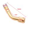 135 Degree Brass Air Tyre Valve Schrader Valve Stem with Extension Adapter for Car Truck Motorcycle