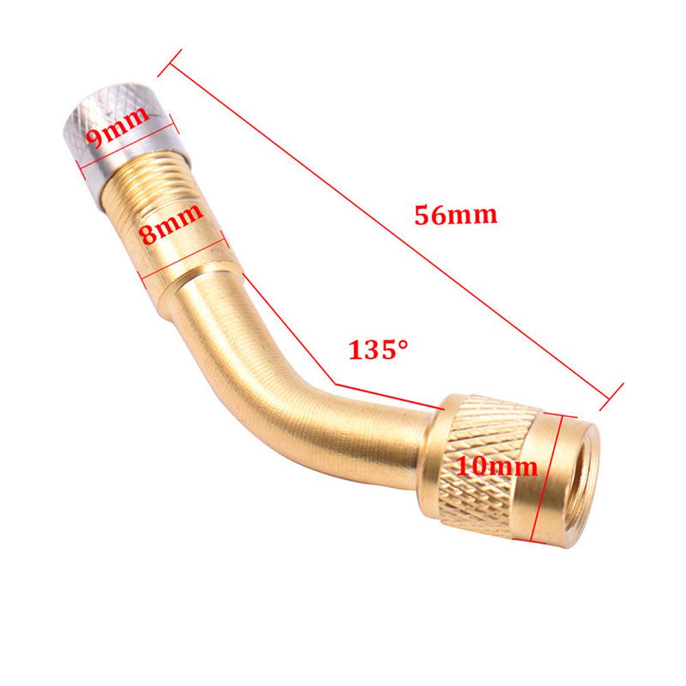135 Degree Brass Air Tyre Valve Schrader Valve Stem with Extension Adapter for Car Truck Motorcycle