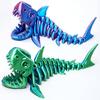 3D-печатная акула, полнотелая, с подвижными суставами, свободно качающаяся, креативная детская игрушка-акула