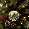 Indoor Festive Ornament Christmas Raccoon Acrylic Ornament, Cute Animal Hanging Decor for Tree Small Lover Present Desk, Holiday Home Decoration,