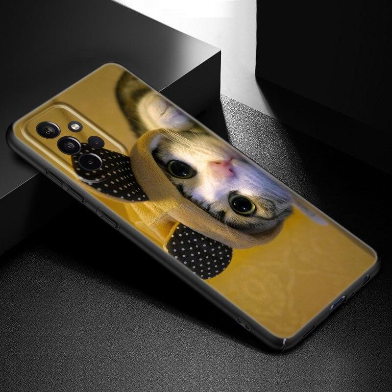 Милый кавайный чехол для телефона с котенком и кошкой для Samsung Galaxy A21 A30 A50 A52 S A13 A22 A32 A33 A53 A73 5G A11 A12 A31 A51 A70 A71 A72