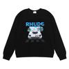 Американский модный бренд RHUDE мужской и женский свитшот с круглым вырезом и принтом гоночного автомобиля Формулы-1, плотный хлопок, махра