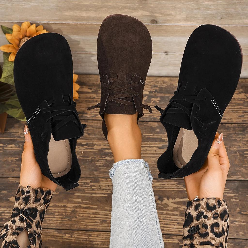 Мода 2025 Весна Новые Женские Балетки Модные Балетки с Круглым Носком Легкие На шнуровке Одинарная Обувь Уличная Повседневная Обувь Размер 36-43