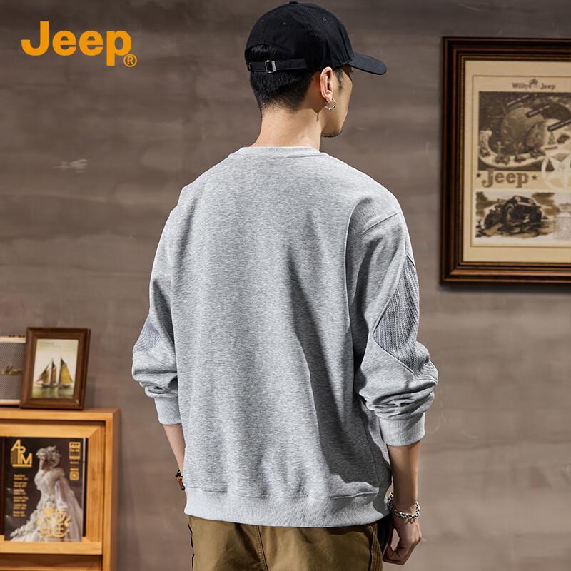 Jeep Мужской свитшот свободного кроя с круглым вырезом