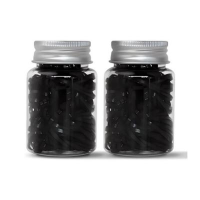 Набор резинок для волос Gloss & Glow Easy Storage Strong, 200 шт., черные, 2 комплекта