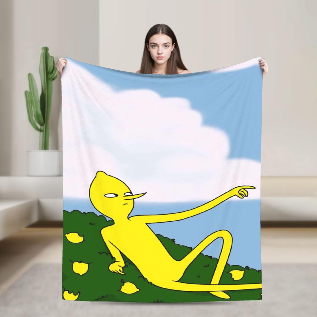 Lemongrab Unacceptable Flannel Blanket Spring Warm Soft Throw Blanket for Kids Adult Home Decor Graphic Bedspread Sofa Bed Cover