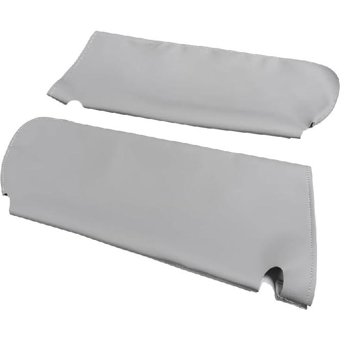 Car Sun Visor Cover Pair Gray, Leather Sun Visor Replacement Cover for Chevy Tahoe Suburban Yukon 1995-1999,(Skin Only)