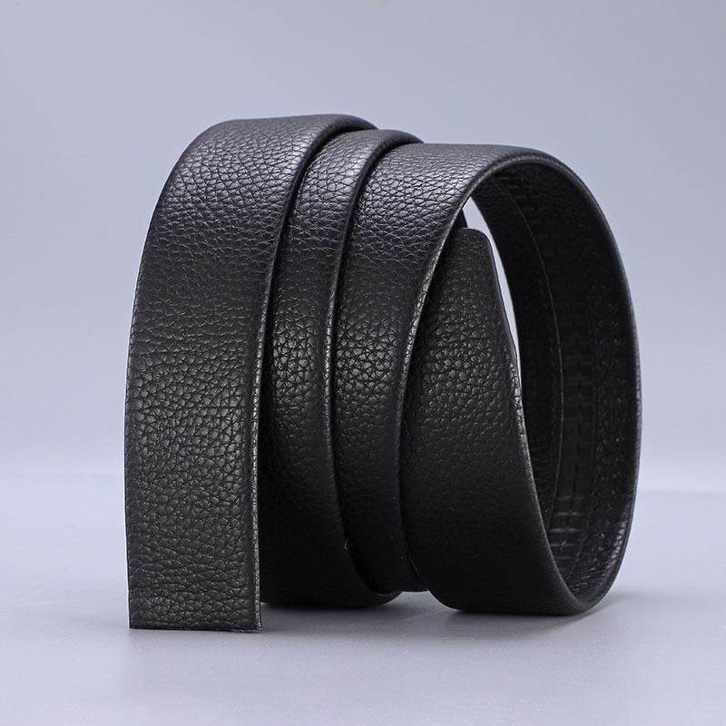 Ремень не лидирует, мужской ремень без пряжки из второго слоя коровьей кожи с автоматической пряжкой, мужской ремень без пряжки, ширина ременной полосы 3,5 см