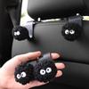 Cute Little Coal Ball Car Seat Back Hook Storage Car Headrest Organizer Food Bag Handbag Car Decoration Clothes Hanger