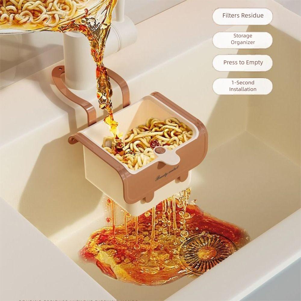 2 in 1 Sink Hanging Strainer Basket Detachable Food Residue Separator  Kitchen Accessories