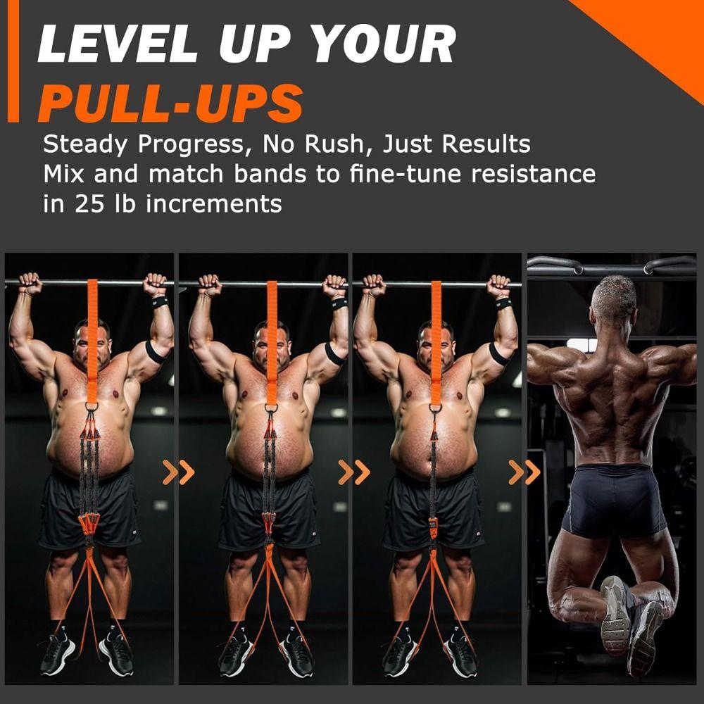 Adjustable Pull Up Workout Band Fitness Equipments Pull Up Helper Band Set  for Strength Training