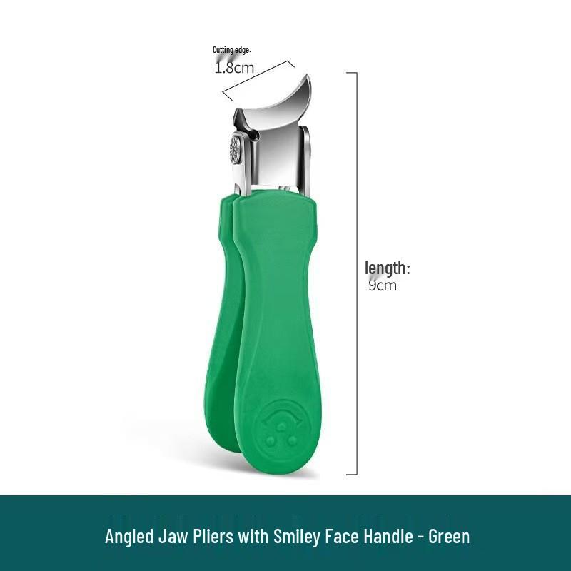 High-Grade Anti-Splash Angled Nail Clippers Set - Large Opening, Three-Piece for Grooved Nails