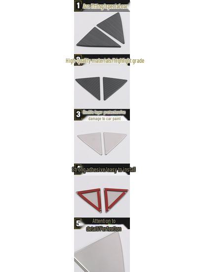 Compatible with 19 Yusheng 330 Models: Stainless Steel Front A-Pillar Triangle Panel Decorative Patch Accessories