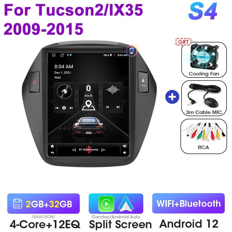 9.7" 2 Din Android 12 Car Radio For Hyundai Tucson 2 LM IX35 2009 - 2015 Multimedia Video Player GPS 4G Carplay Auto Stereo RDS
