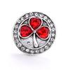 Кнопки-кнопки Clover LOVE Flower Crystal 20 мм из металла для браслета XH5145