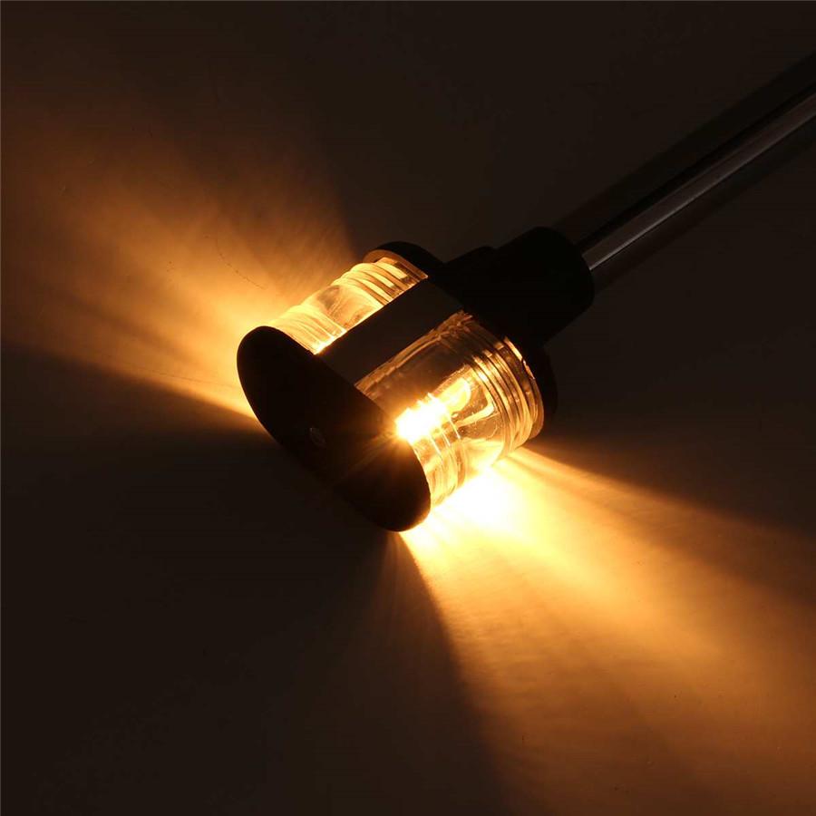 Складной Морской Лодочный Яхтенный Навигационный Огонь 360° Кормовой Якорный Фонарь на Мачте