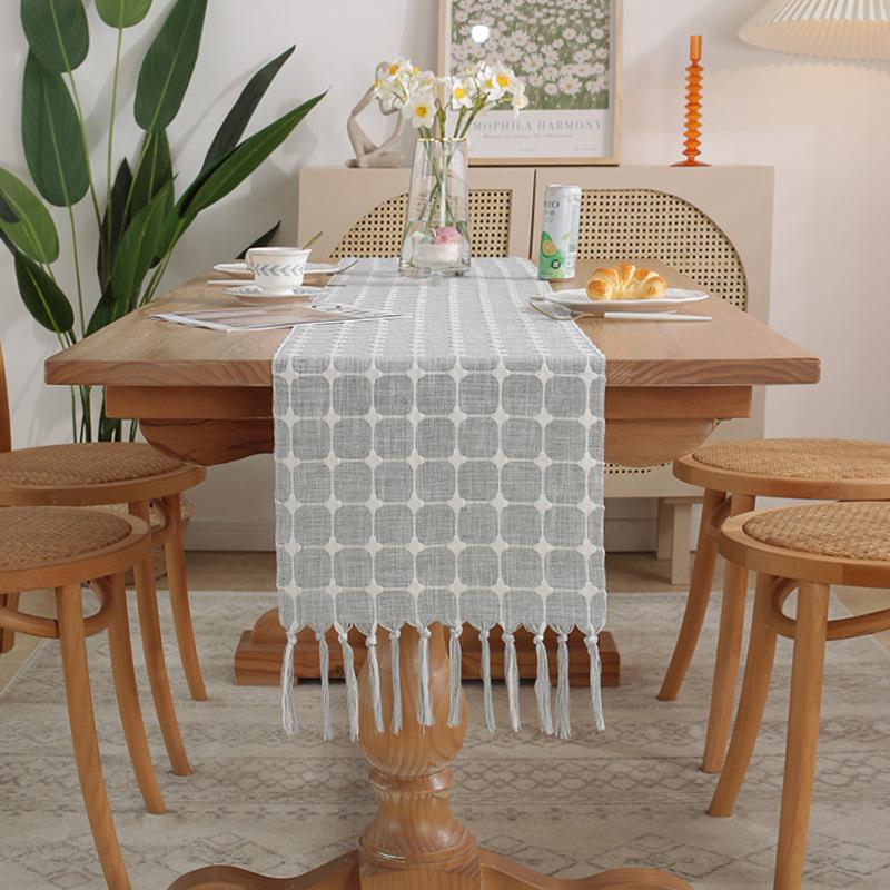 Современный Минималистичный Чехол для Кофейного Столика в Стиле Инс Тканевый Чехол для ТВ-Тумбы Длинная Прямоугольная Скатерть из Хлопка и Льна