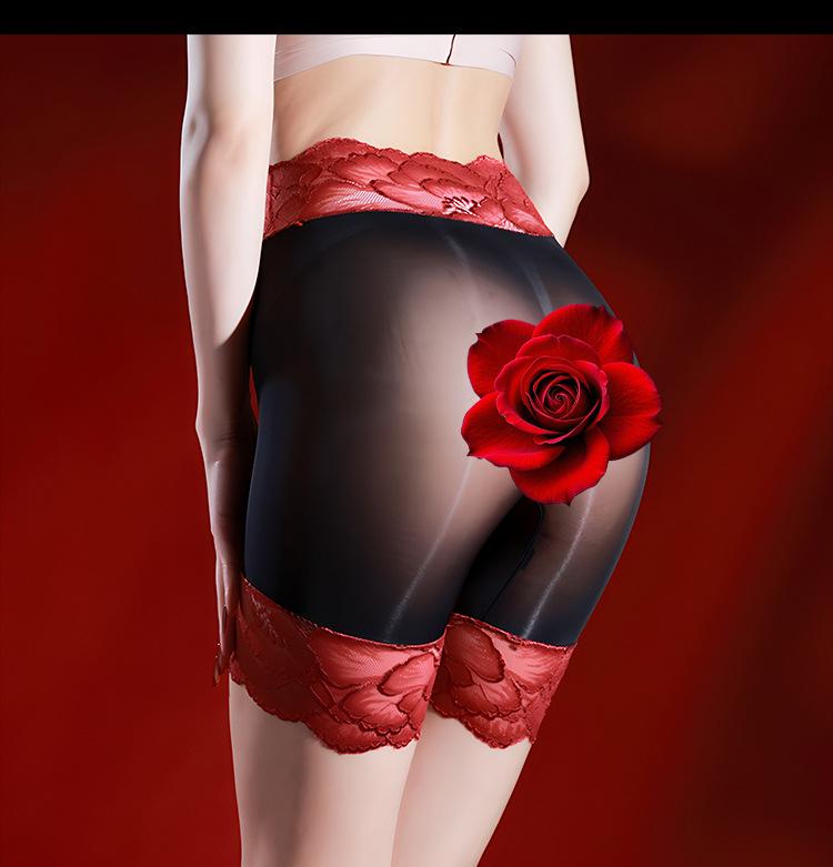 Очаровательные кружевные шелковистые прозрачные чулки-трусики средней посадки для мужчин и женщин