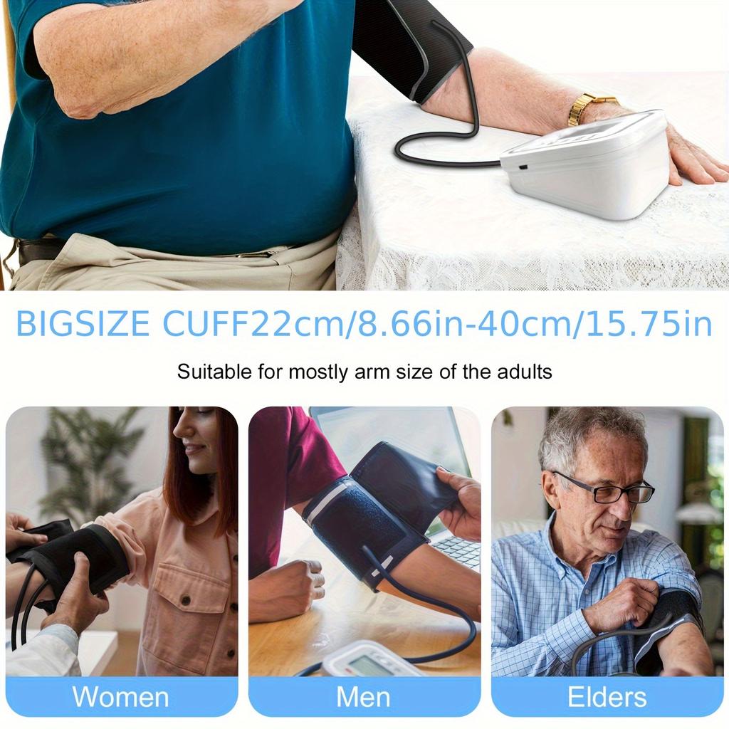 Портативный тонометр на плечо «Все в одном», большой ЖК-дисплей, управление одной кнопкой, голосовые отчеты, оповещения о гипертонии