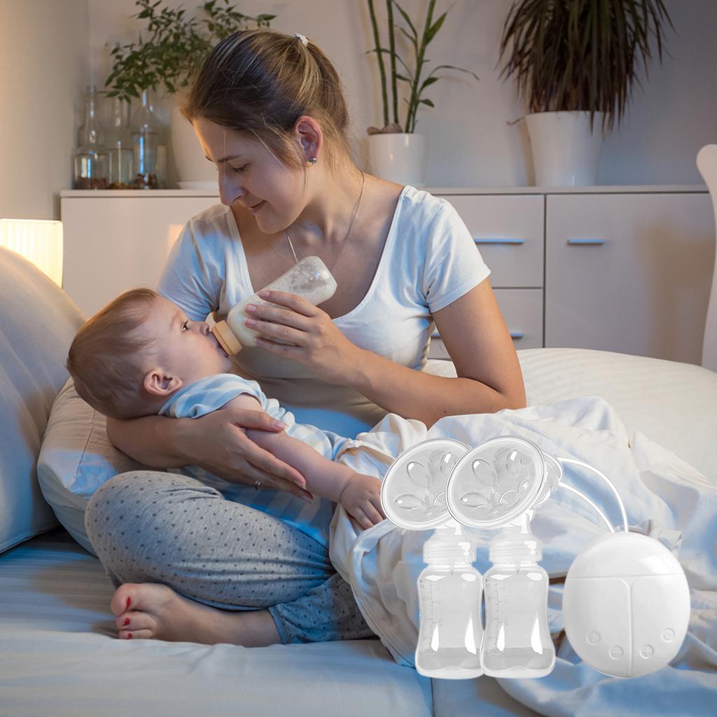 Electric Double Breast-Pump Portable Ultra Low Noise Anti-Reflux Comfortable Pumping Breastfeeding