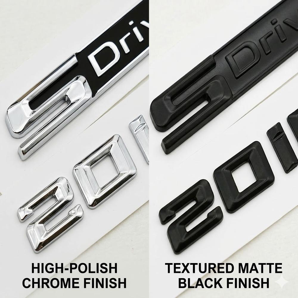 3D ABS Car Styling Logo sDrive 20i 20d Emblem Badge Sticker For BMW X1 X2 X3 Z4 Trunk Fender Decal Gloss Black Silver Accessorie ud2