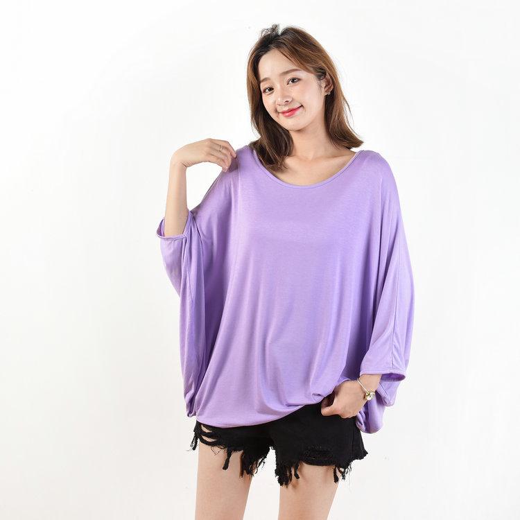 Plus Size 200 Jin Women's Batwing Sleeve Long Sleeve Modal T-Shirt