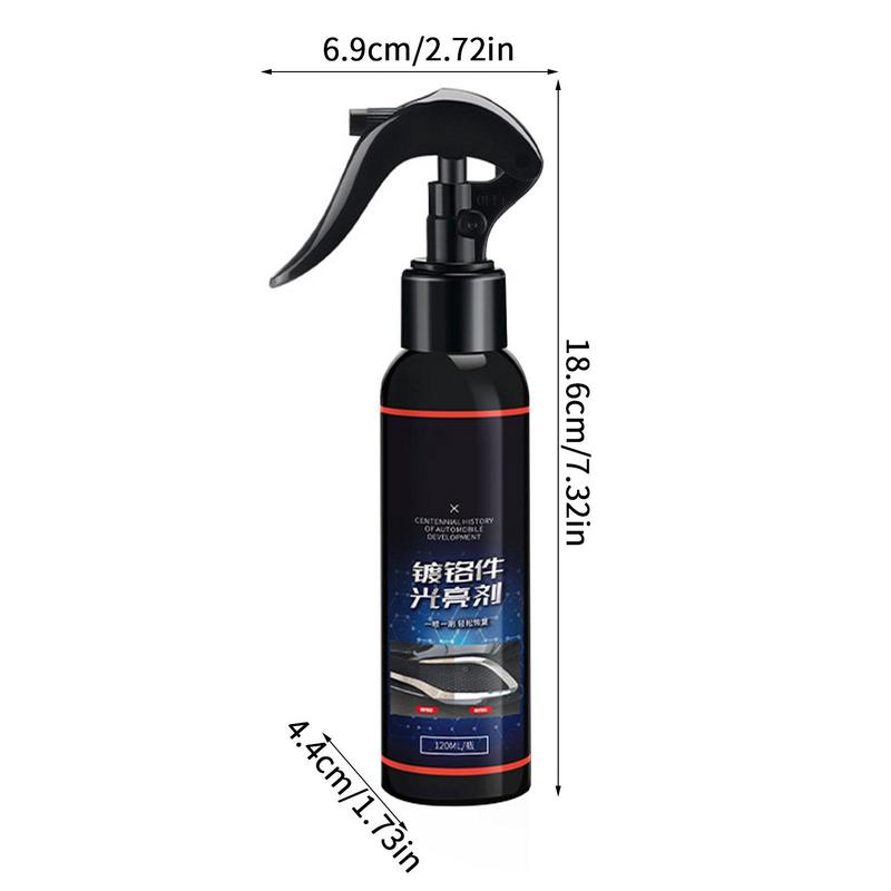 Очиститель хрома, средство для удаления ржавчины, средство для удаления пятен ржавчины, спрей для удаления ржавчины с хрома, водостойкое средство для ухода за внешней поверхностью автомобиля, 120 мл