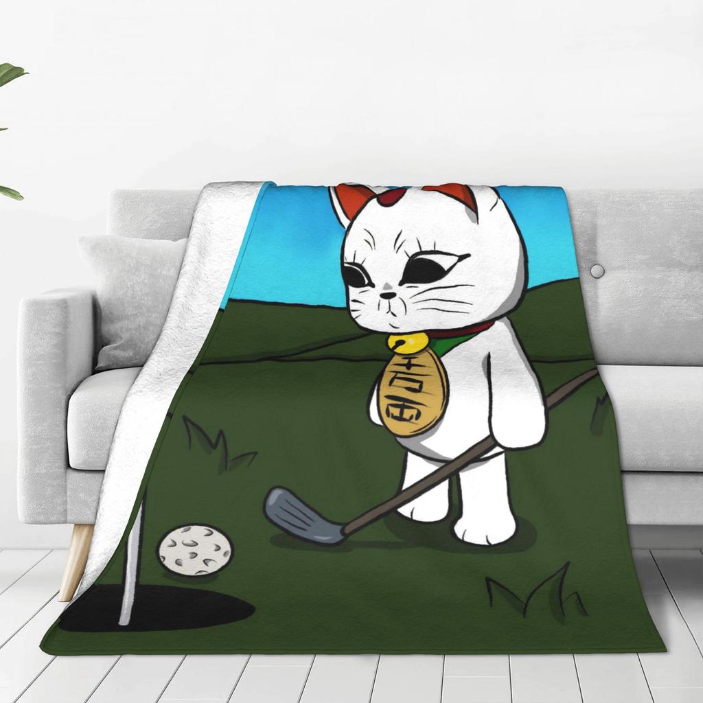 Turbo Granny Cat Flannel Blankets Spring Soft Throw Blanket for Children Bedroom Aesthetic Bedspread Sofa Bed Cover