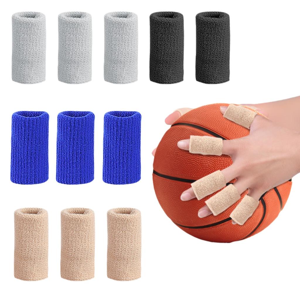 10Pcs Elastic Knitted Finger Protectors Brace Support Guards For Sports Knuckles Protection Sleeves Covers