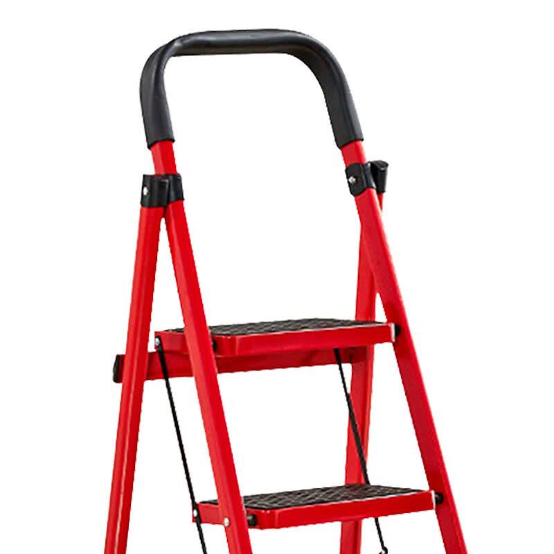 Hesdige Heavy-Duty Red Foldable Ladder