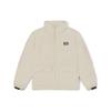 Vans Logo Print Solid Color Stand Collar Zipper Down Jacket Unisex Jacket Oatmeal VN0009132N1
