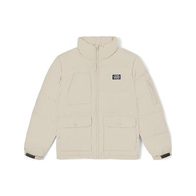 Vans Логотип с принтом однотонный воротник-стойка молния пуховик унисекс куртка овсянка VN0009132N1