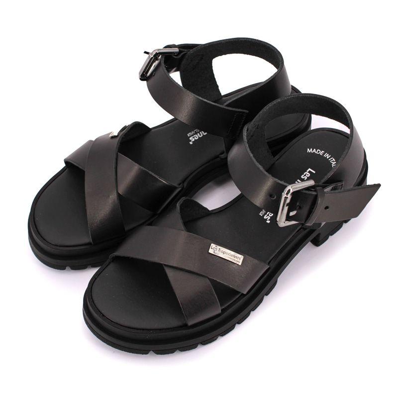 Сандалии женские черные из кожи tiha LES TROPEZIENNES PAR M.BELARBI