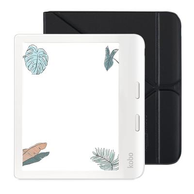 Набор обложки-подставки Kobo Libra Color Цветной Совместимый Функция письма E-ink Ридер 32 ГБ Водонепроницаемый IPX8 Планшет с сенсорным экраном ComfortLight PRO (белый)