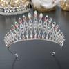 1pc Exquisite Luxury Crystal Tiara Crowns Rhinestone Prom Diadem Crown Tiara Women Bridal Wedding Hair Accessories Zircon Crown