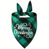 Christmas Pet Bandanas Triangle Scarf Reversible Towel for Pets Bandana for Pet Costume Accessories Christmas Party Supplies