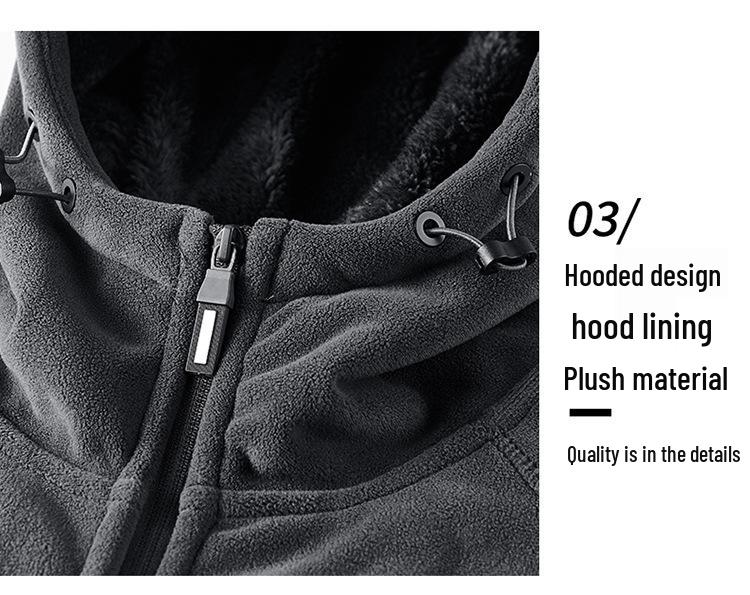 Мужская повседневная куртка Jeep Sherpa Fleece 2025 - Верхняя одежда с капюшоном Осень/Зима