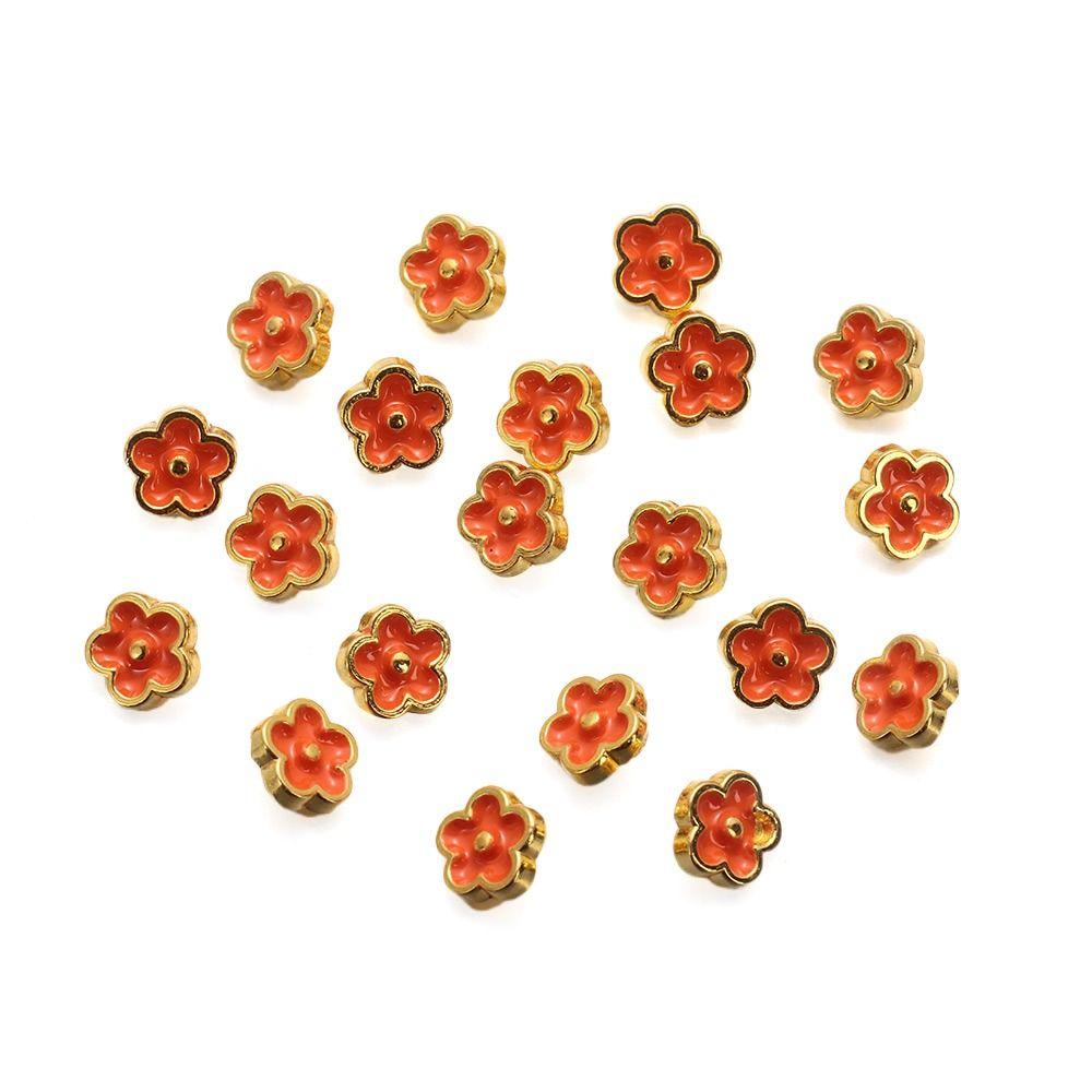 20pcs 5.5mm Flower Buckles Handmade DIY Doll Clothes New Stuffed Toys Accessories  1/6 Doll