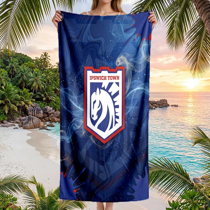 Ipswich Town Football Beach Towel Soft Microfiber Summer Towel Quick Dry Absorbent Towel for Beach Swimming Pool Travel