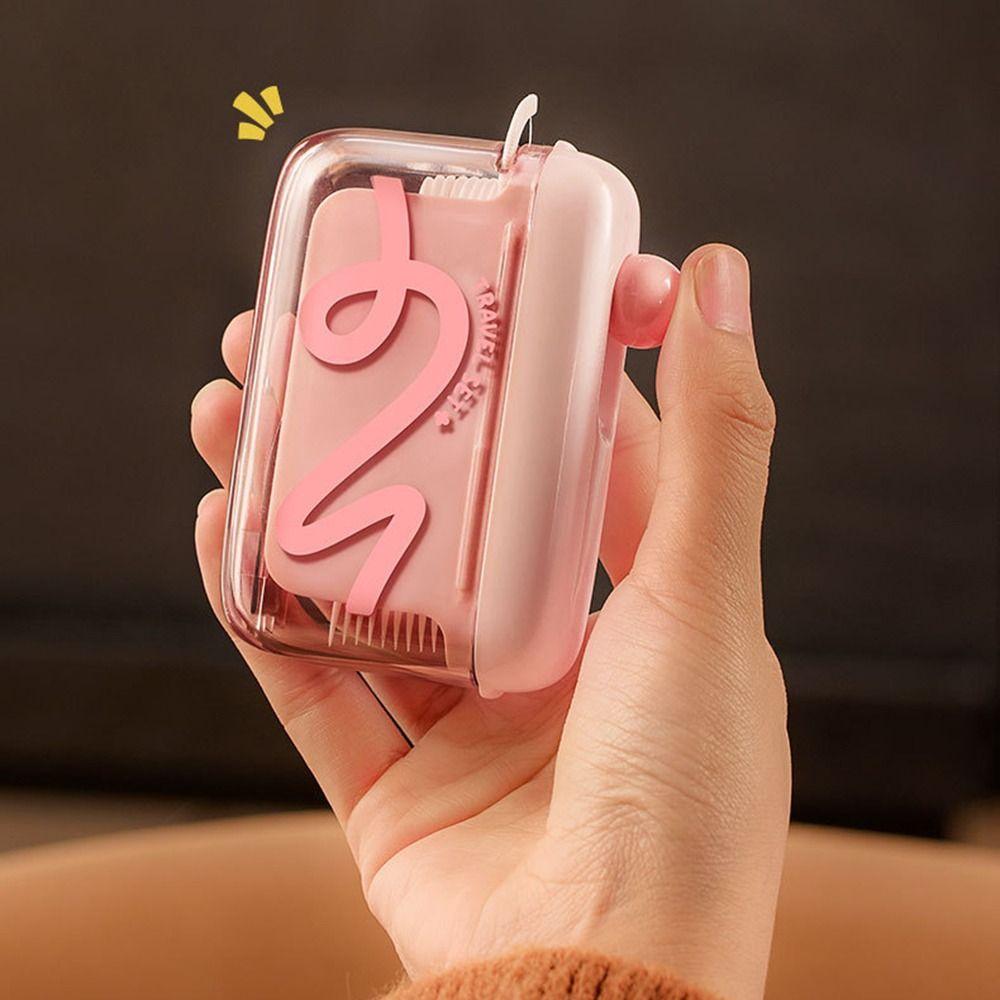 Press-on Floss Stick Storage Box Dustproof Dental Floss Pick Dispenser  Restaurant